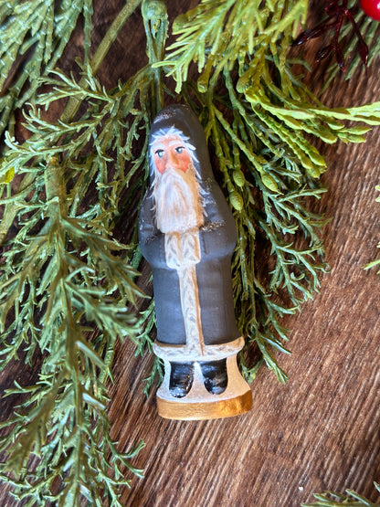 Stone Ridge Chalkware Santa Ornament