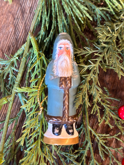 Stone Ridge Chalkware Santa Ornament