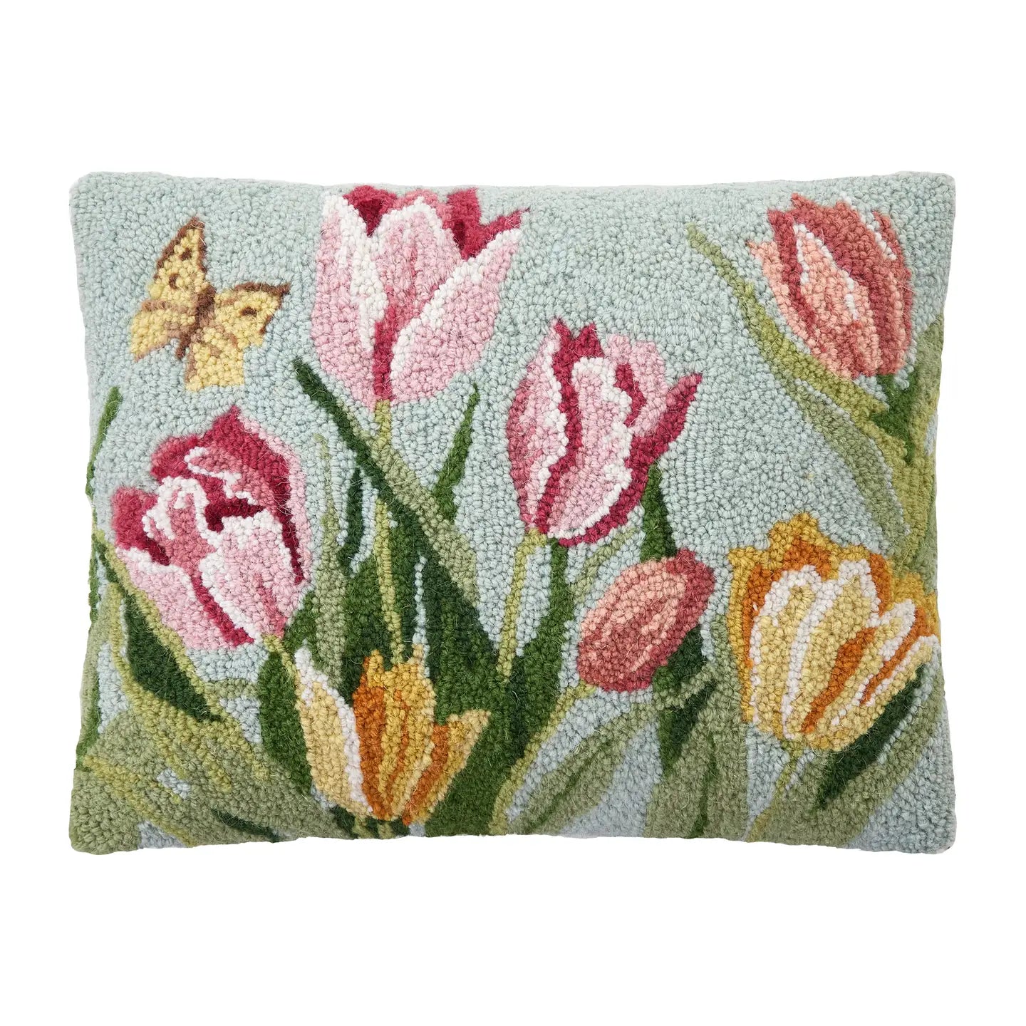 Tulips Hooked Pillow Spring