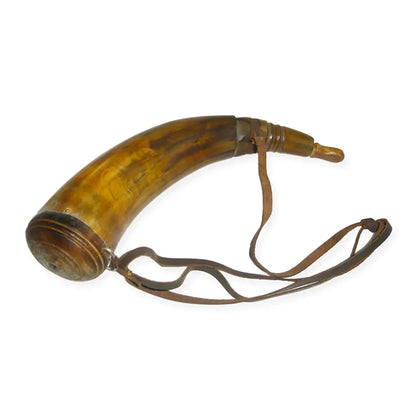 Brown Powder Horn with Wooden Plug