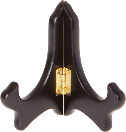 Smooth Black Finish Wood Plate Stands