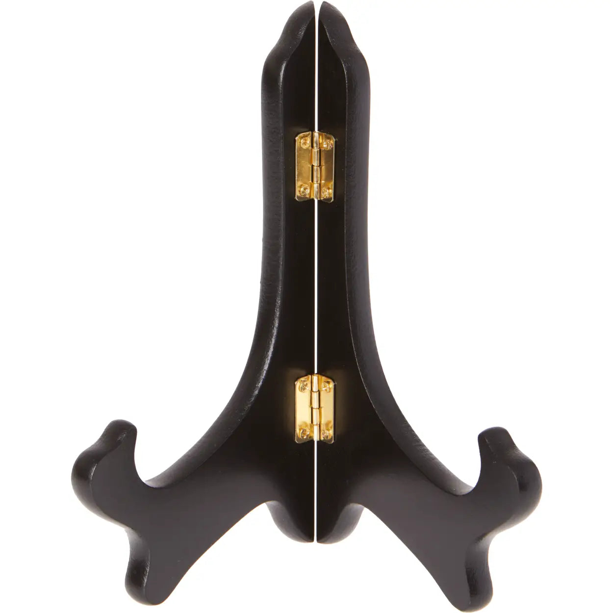 Smooth Black Finish Wood Plate Stands
