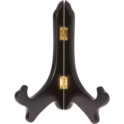 Smooth Black Finish Wood Plate Stands