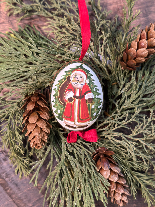 Colonial Santa Hand Painted Austria Eggs