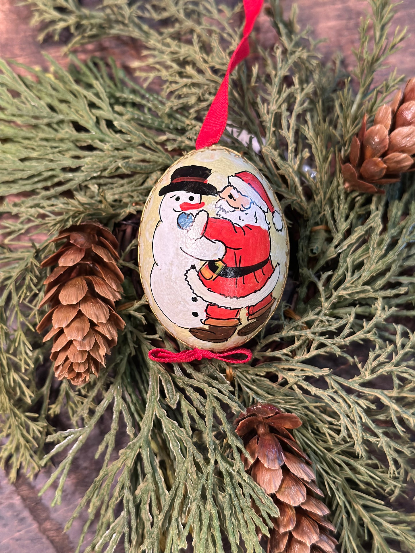 Everyday Santa Hand Painted Austria Eggs