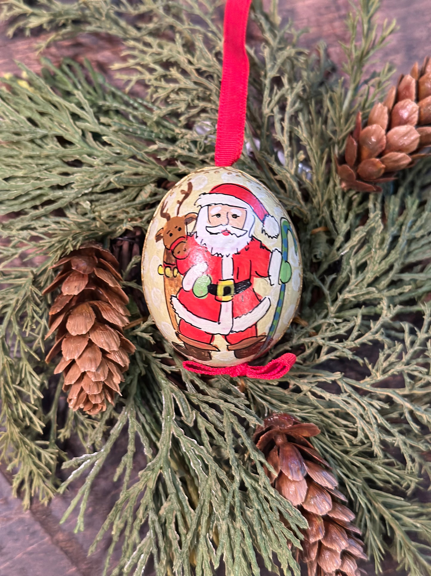 Everyday Santa Hand Painted Austria Eggs