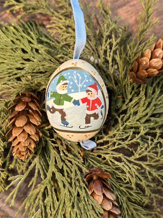 Winter Wonderland Hand Painted Austria Eggs
