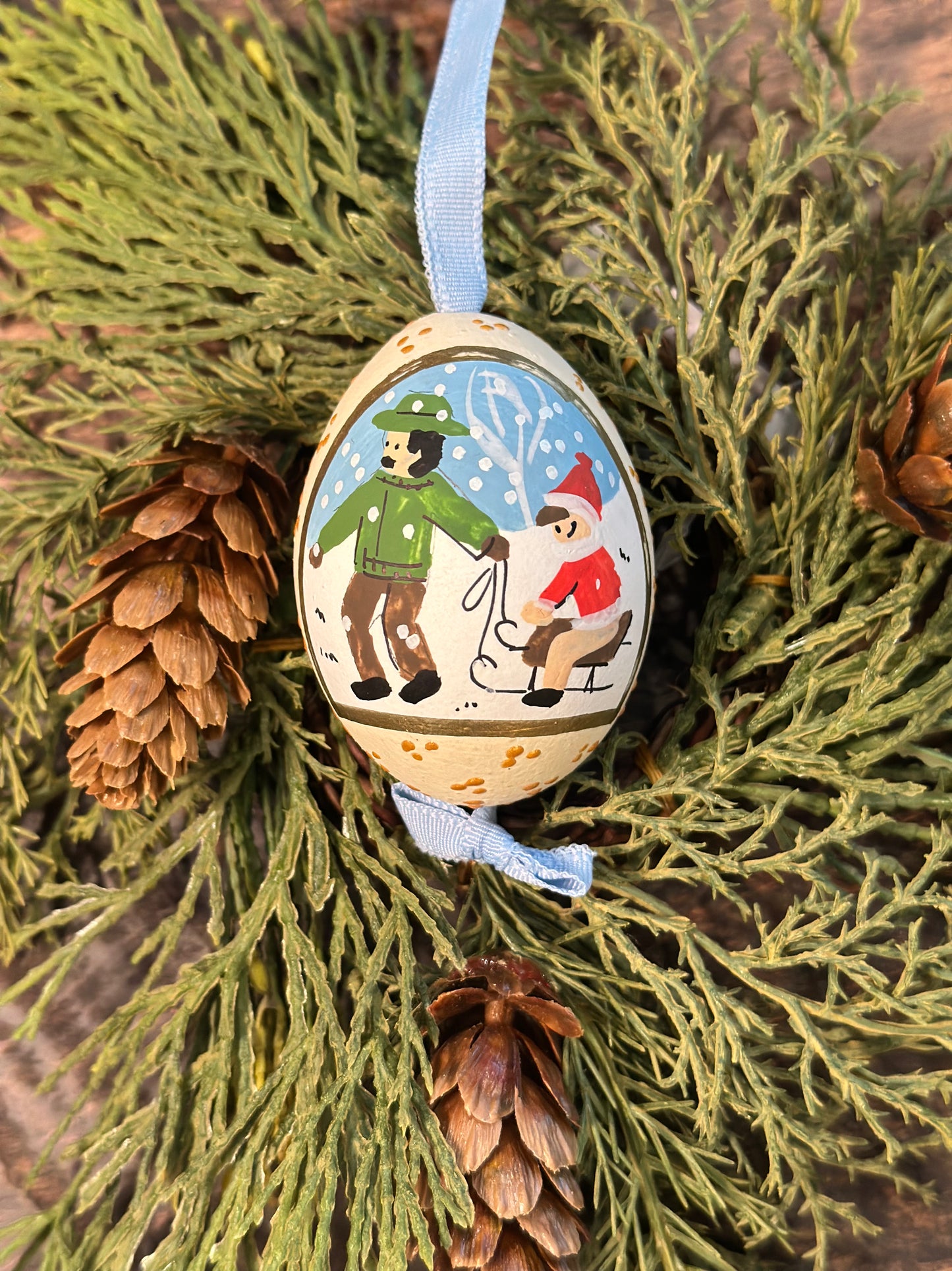 Winter Wonderland Hand Painted Austria Eggs