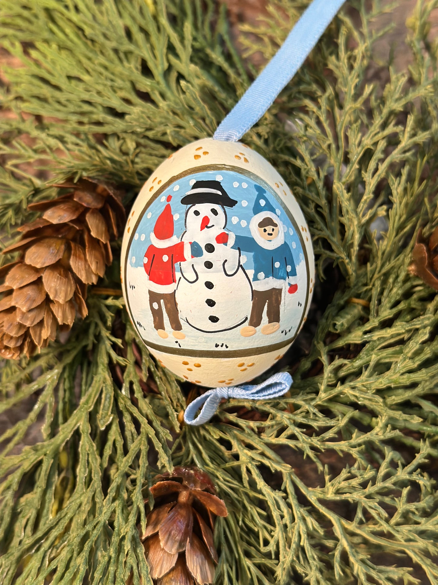 Winter Wonderland Hand Painted Austria Eggs