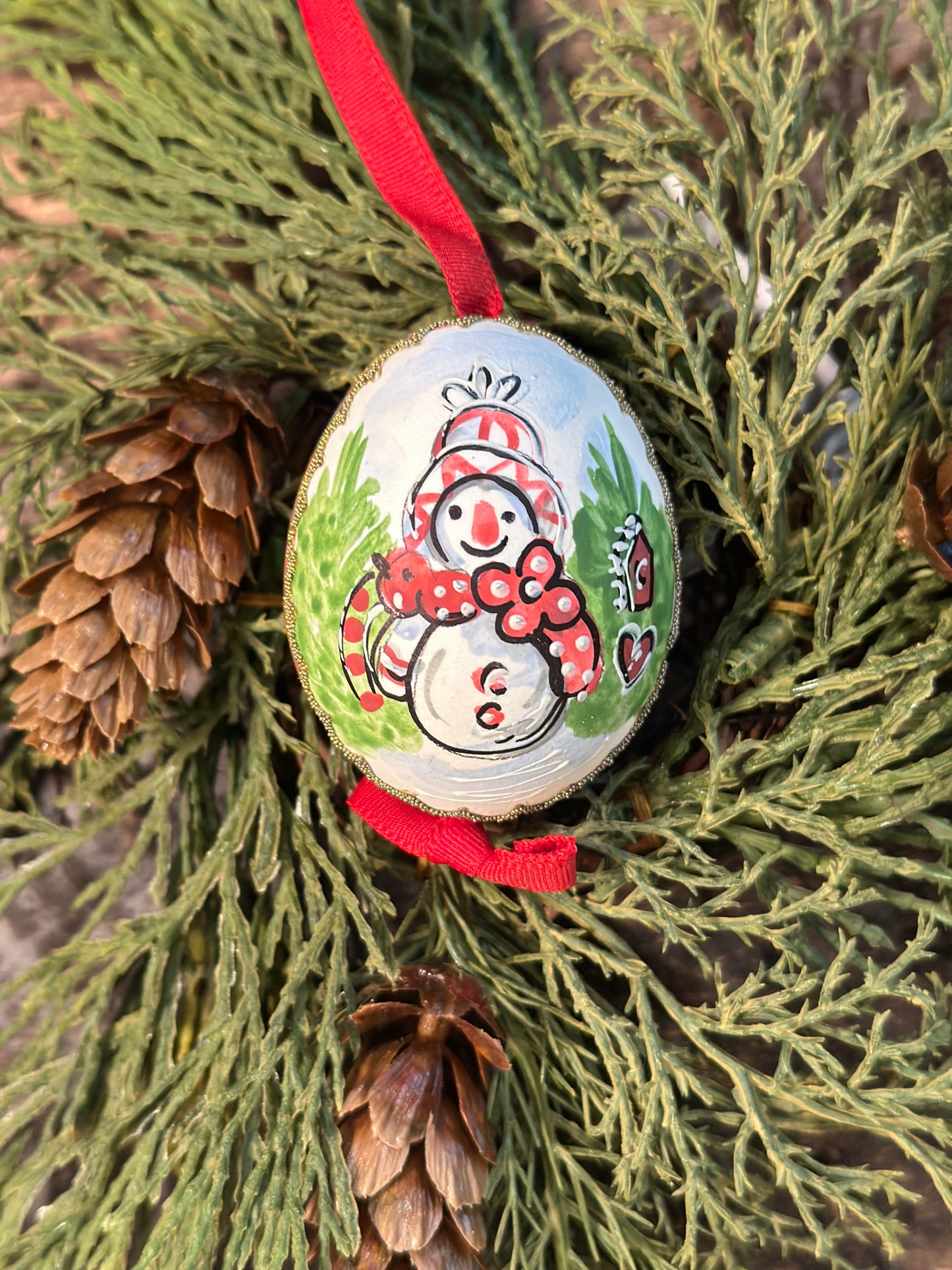 Snowman Hand Painted Austria Eggs