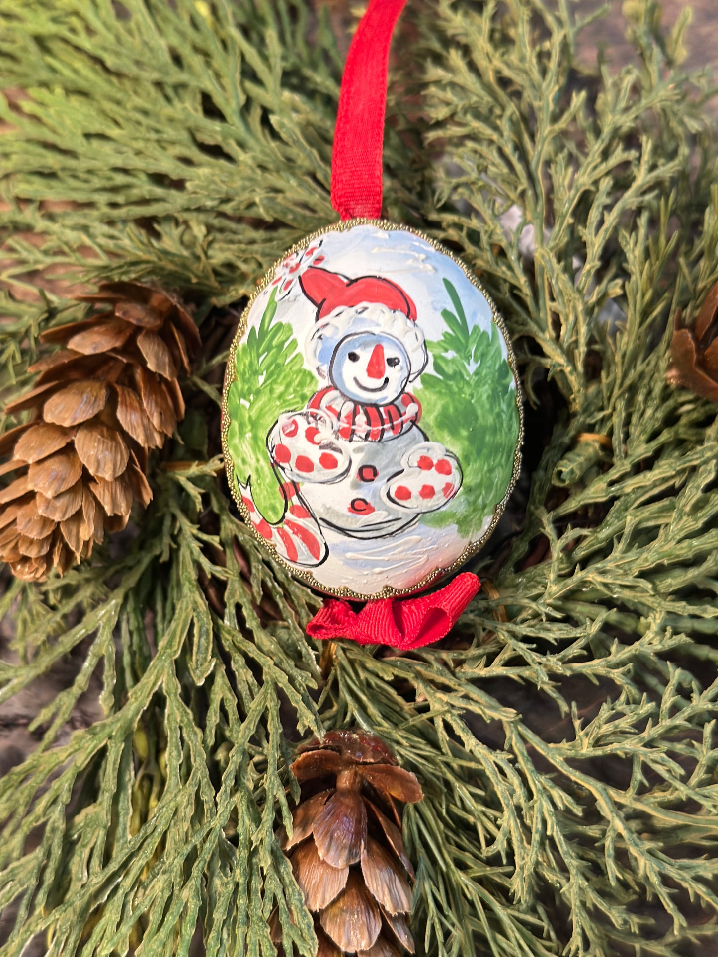 Snowman Hand Painted Austria Eggs