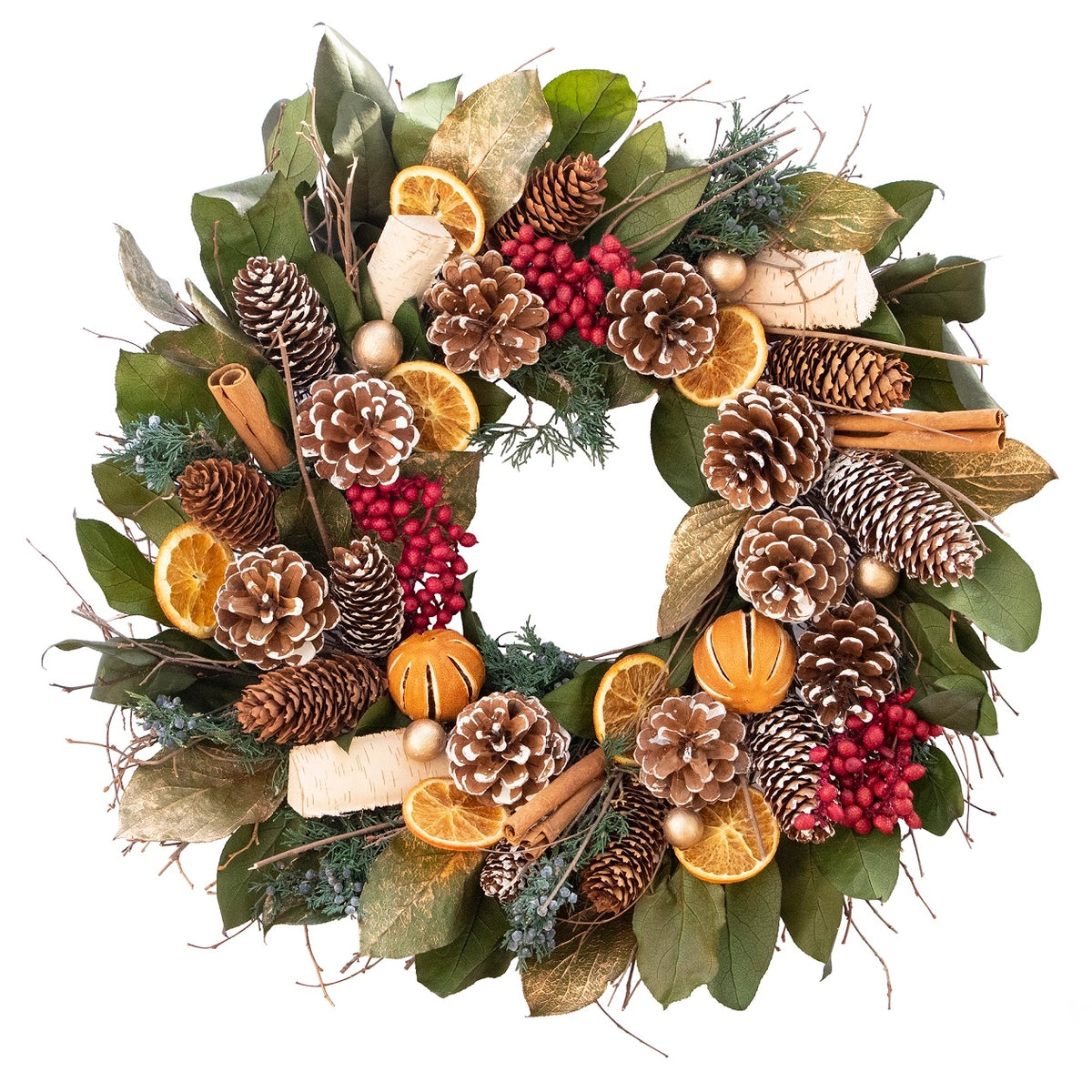 Colonial Cinnamon Orange & Pinecone Wreath