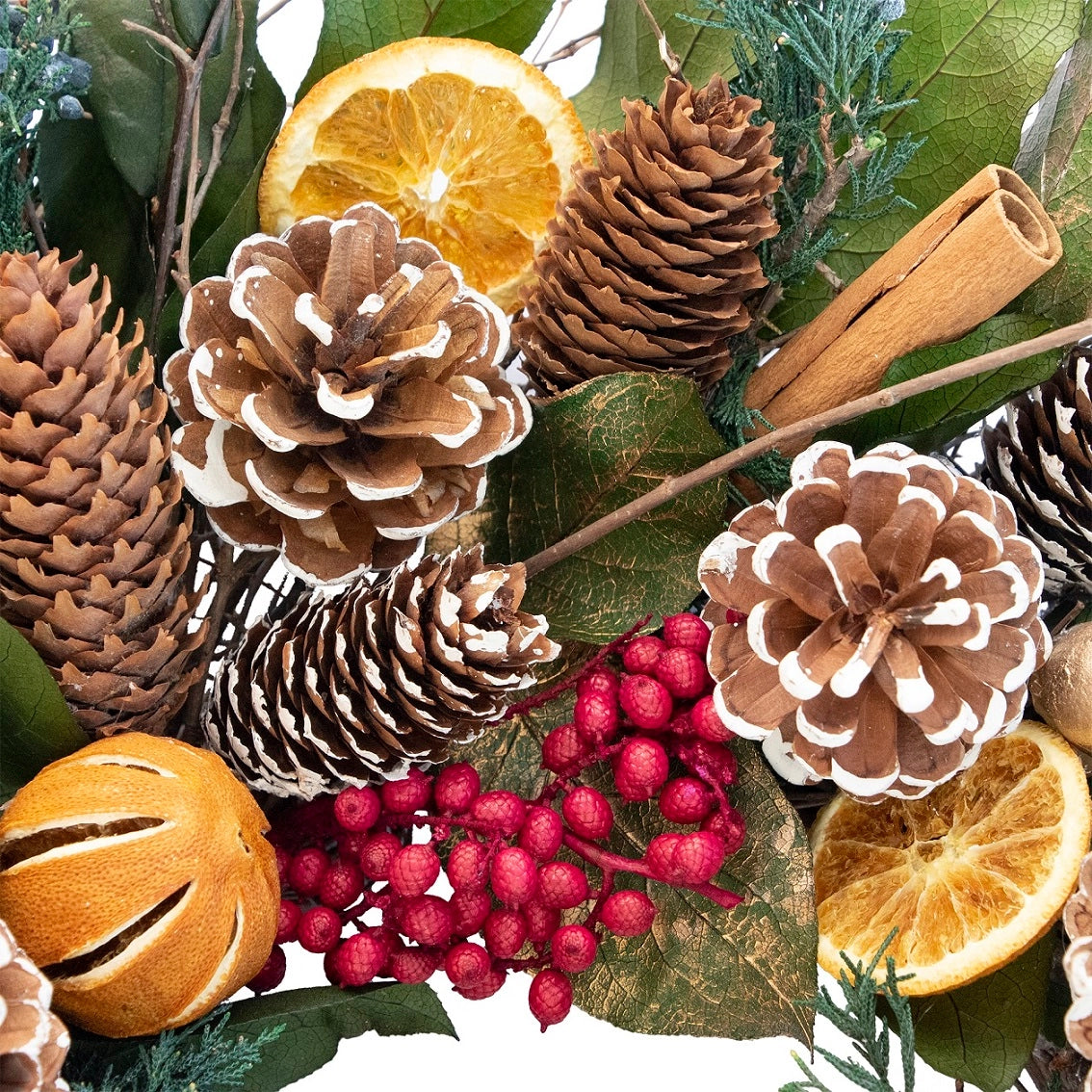 Colonial Cinnamon Orange & Pinecone Wreath
