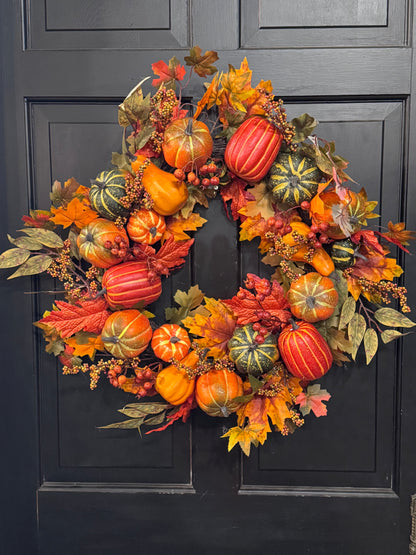 Lg. Fall & Gourd Wreath
