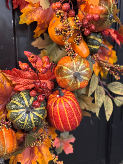 Lg. Fall & Gourd Wreath