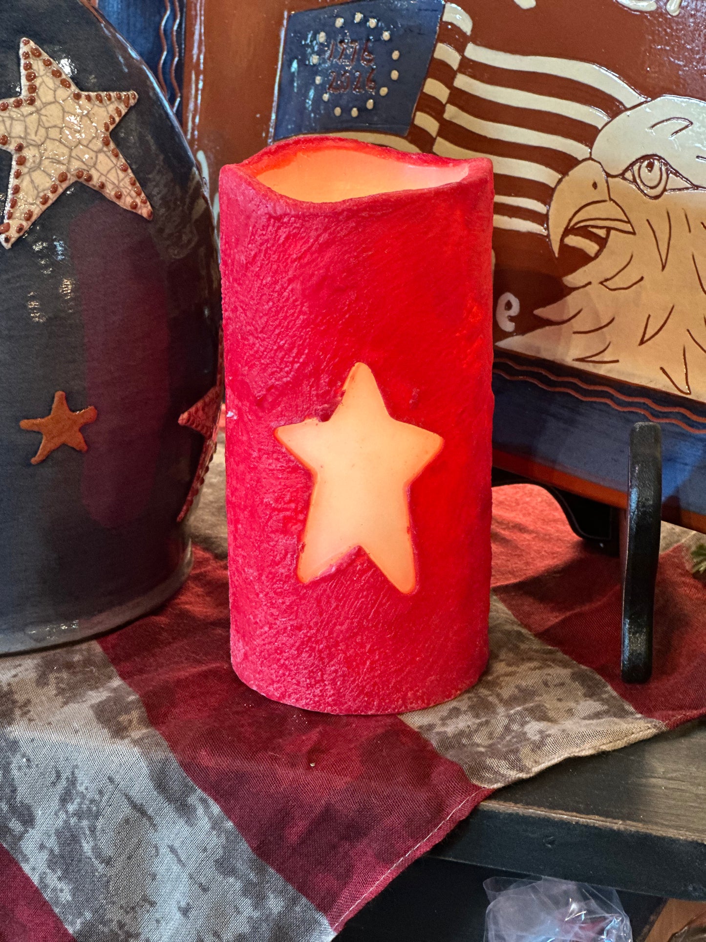 Americana Star Timer Candles