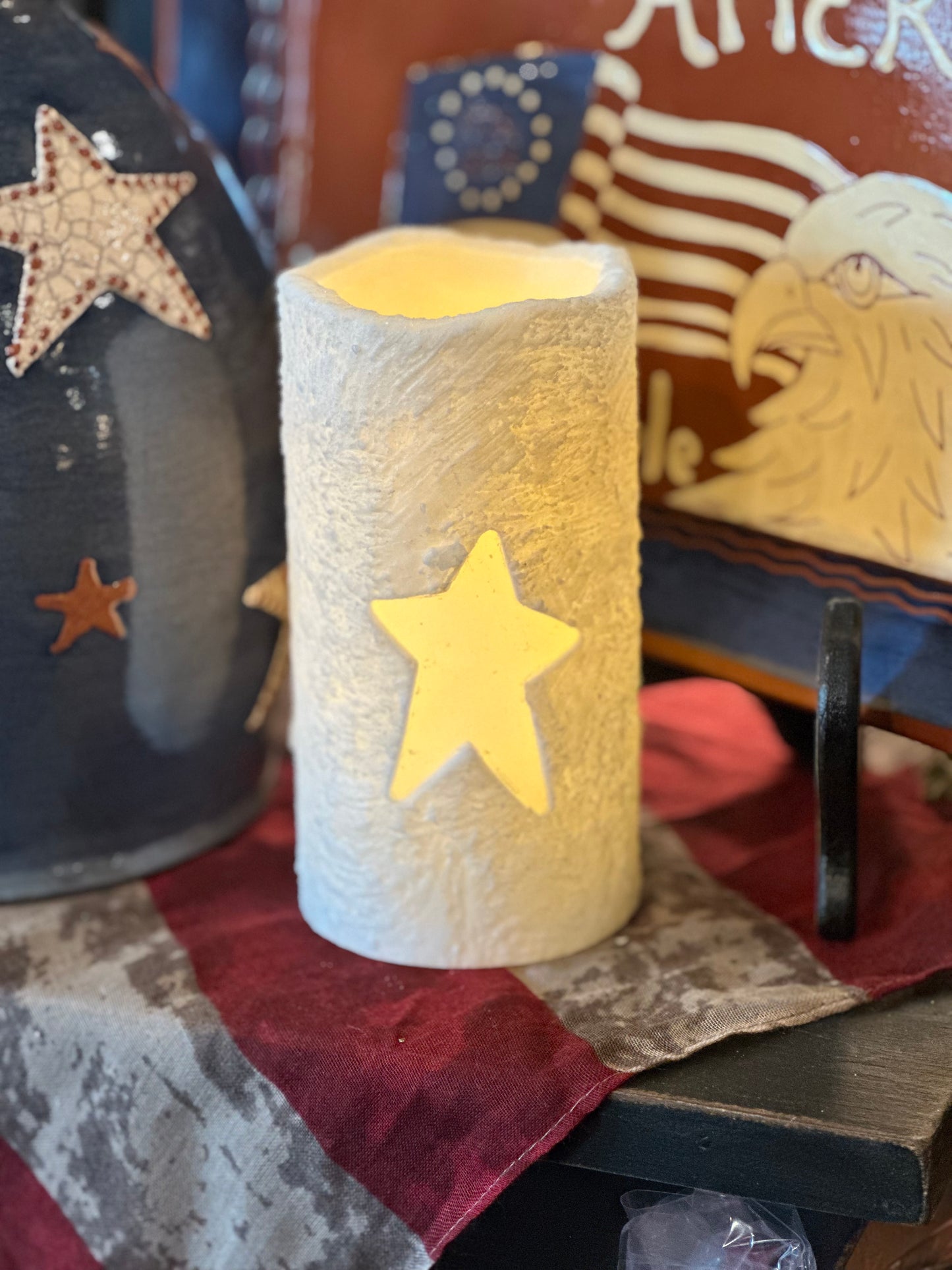 Americana Star Timer Candles