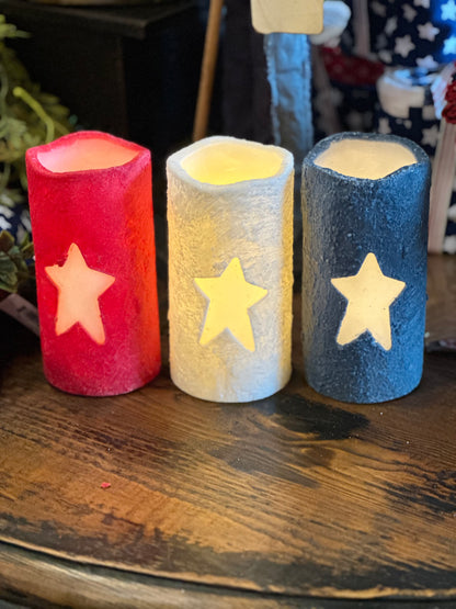 Americana Star Timer Candles