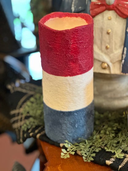 Americana Striped Timer Candles