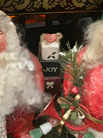 Krisnick Mr. and Mrs. Claus on Rocking Bench