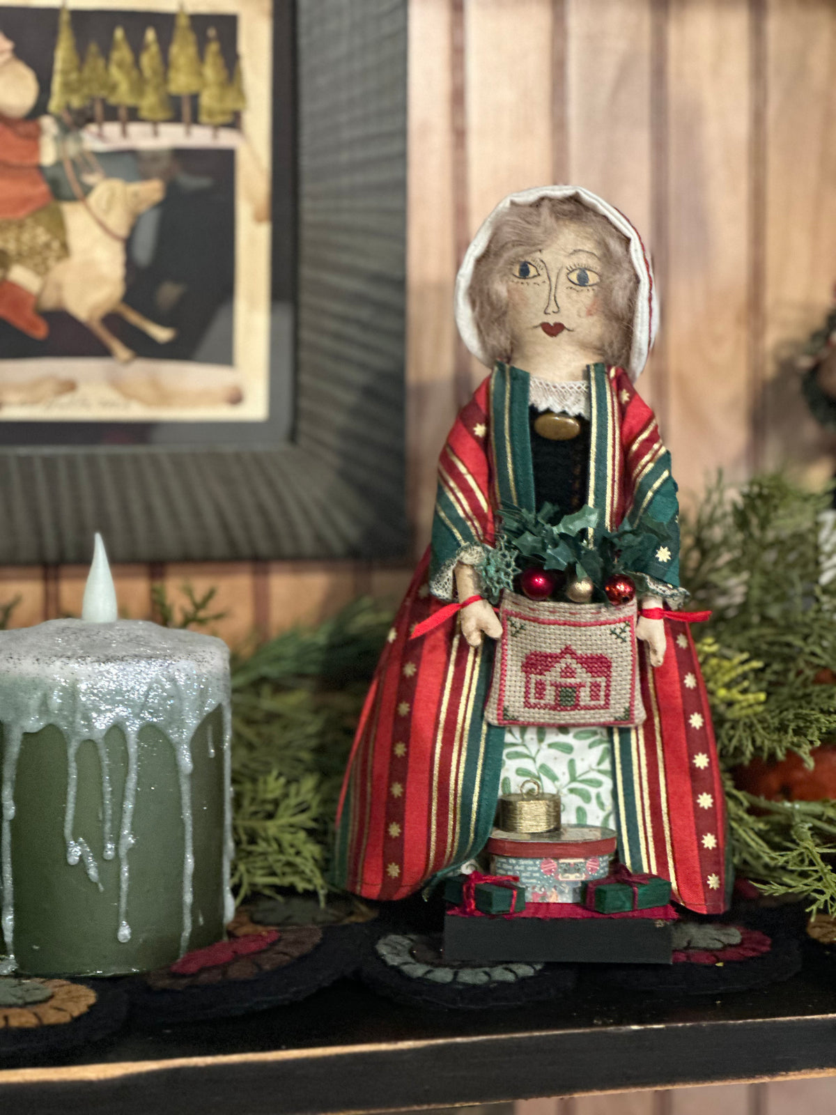 Cat Lady Christmas Dolls