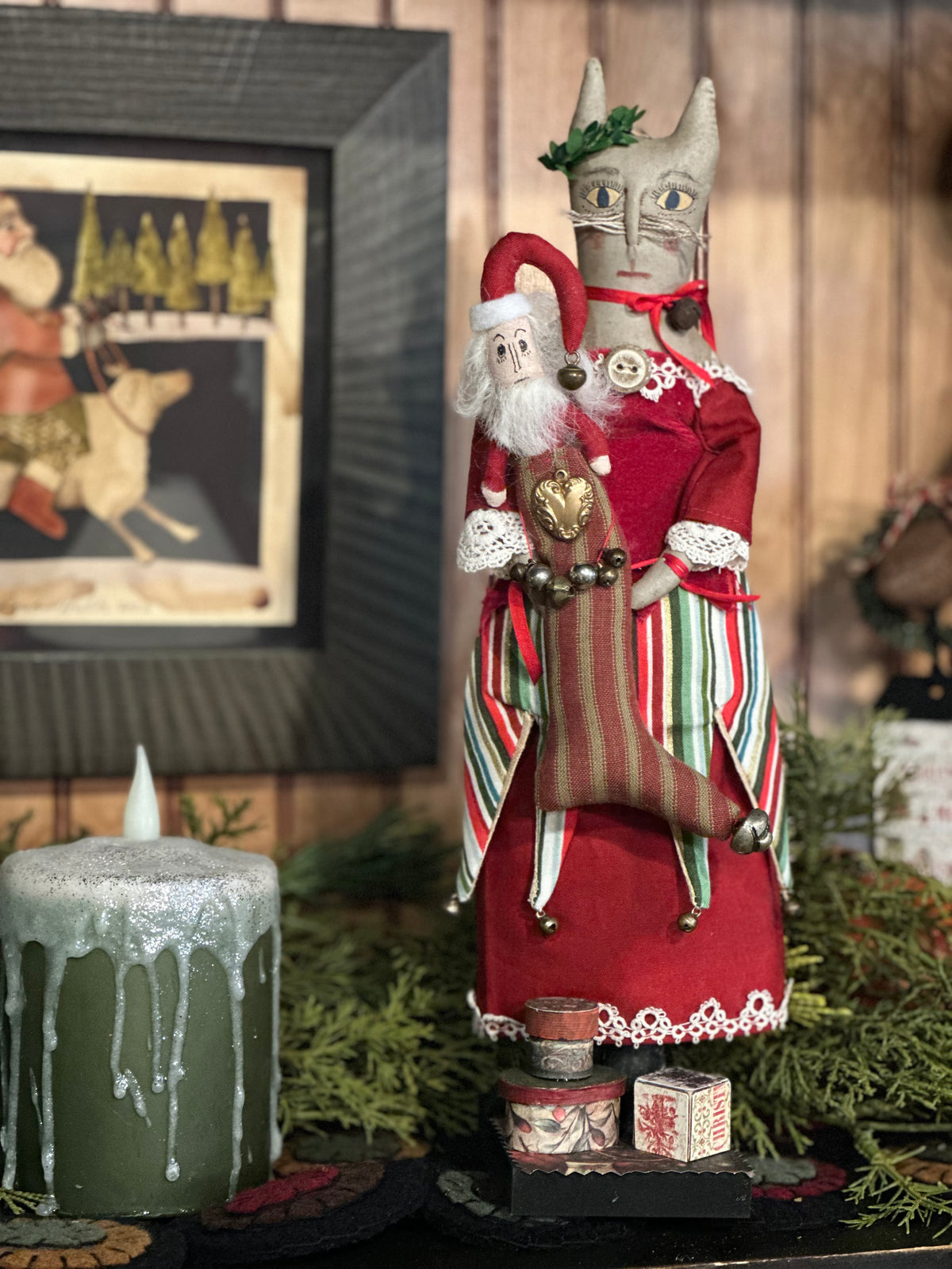 Cat Lady Christmas Dolls