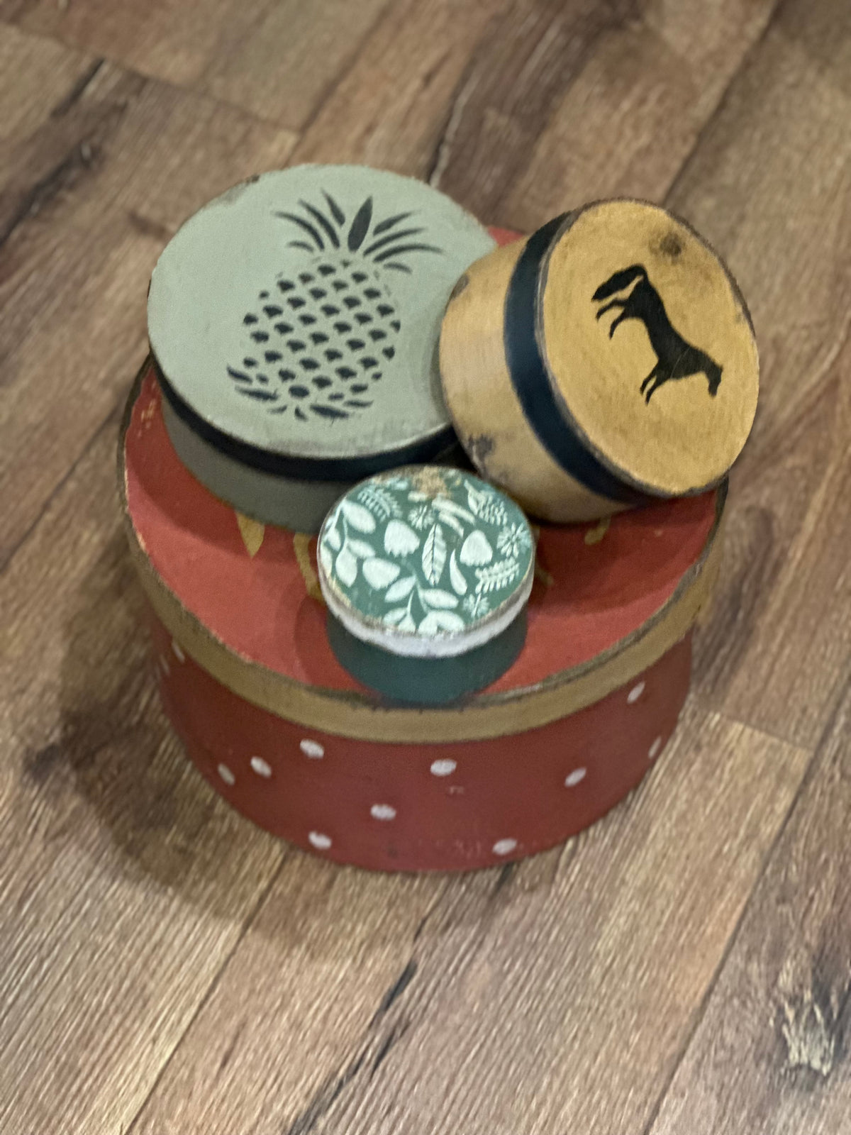 Everyday Papier-mâche Stenciled Boxes