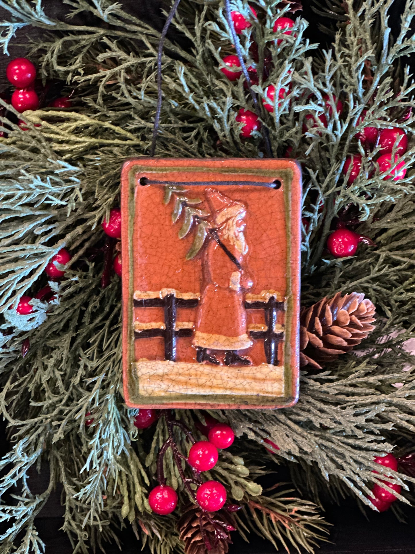 Shooner Strolling Santa Ornament