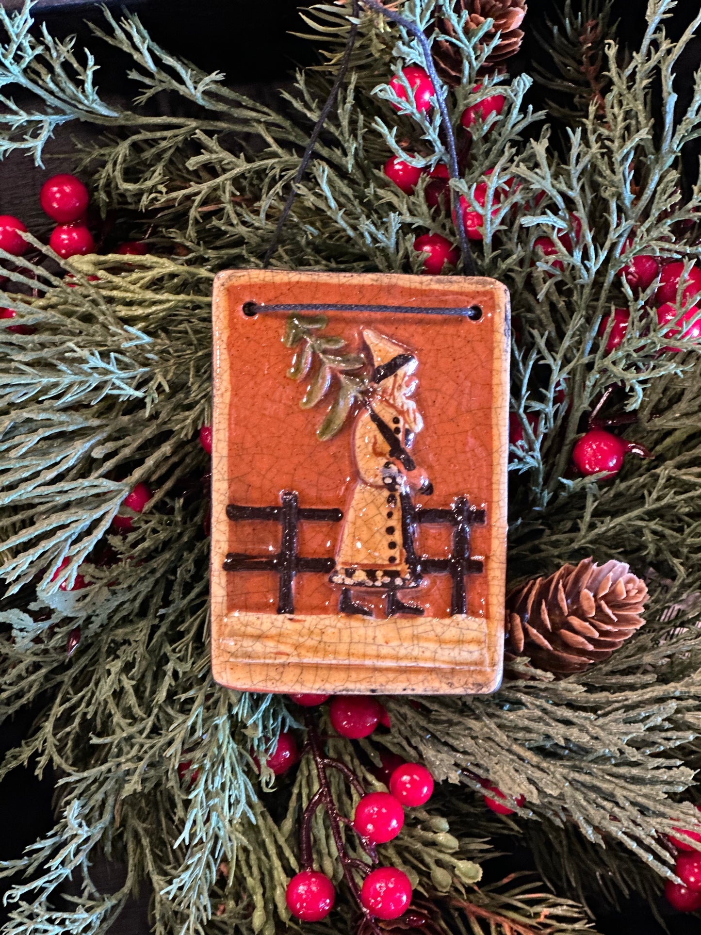 Shooner Strolling Santa Ornament