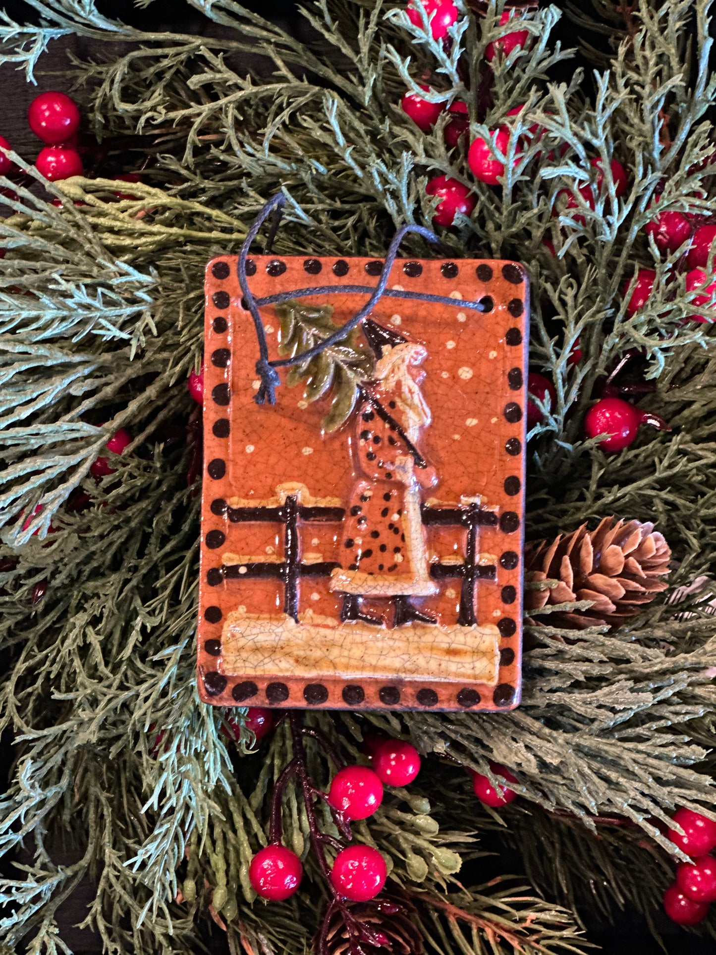 Shooner Strolling Santa Ornament