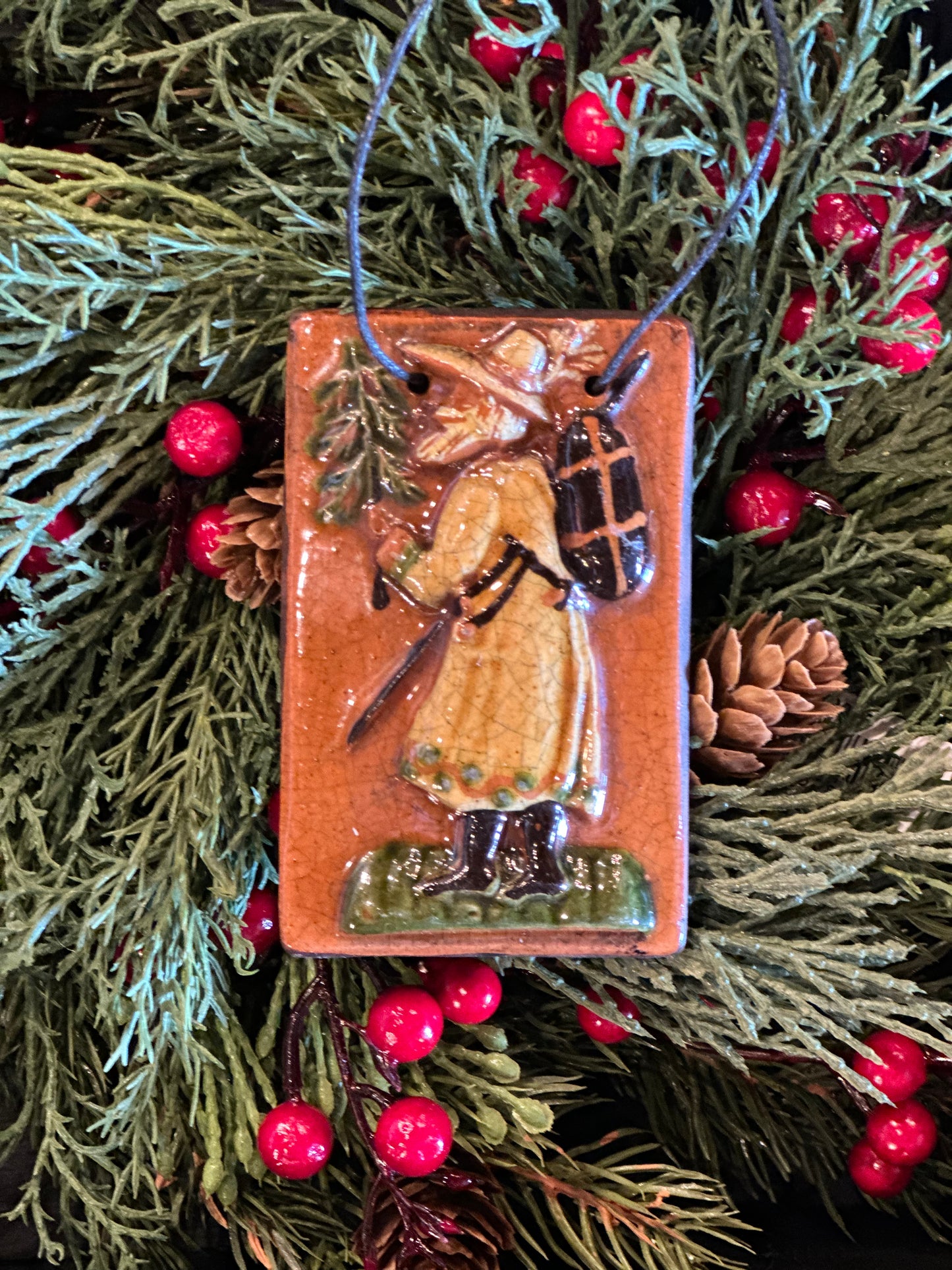 Shooner Striding Santa Ornament