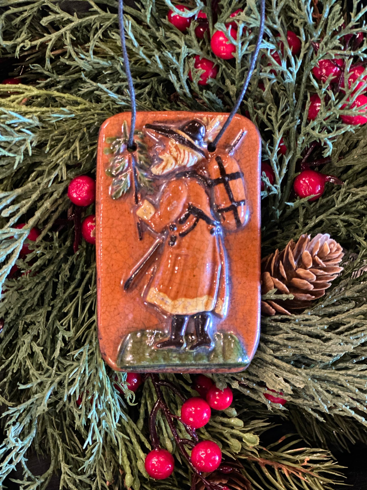 Shooner Striding Santa Ornament