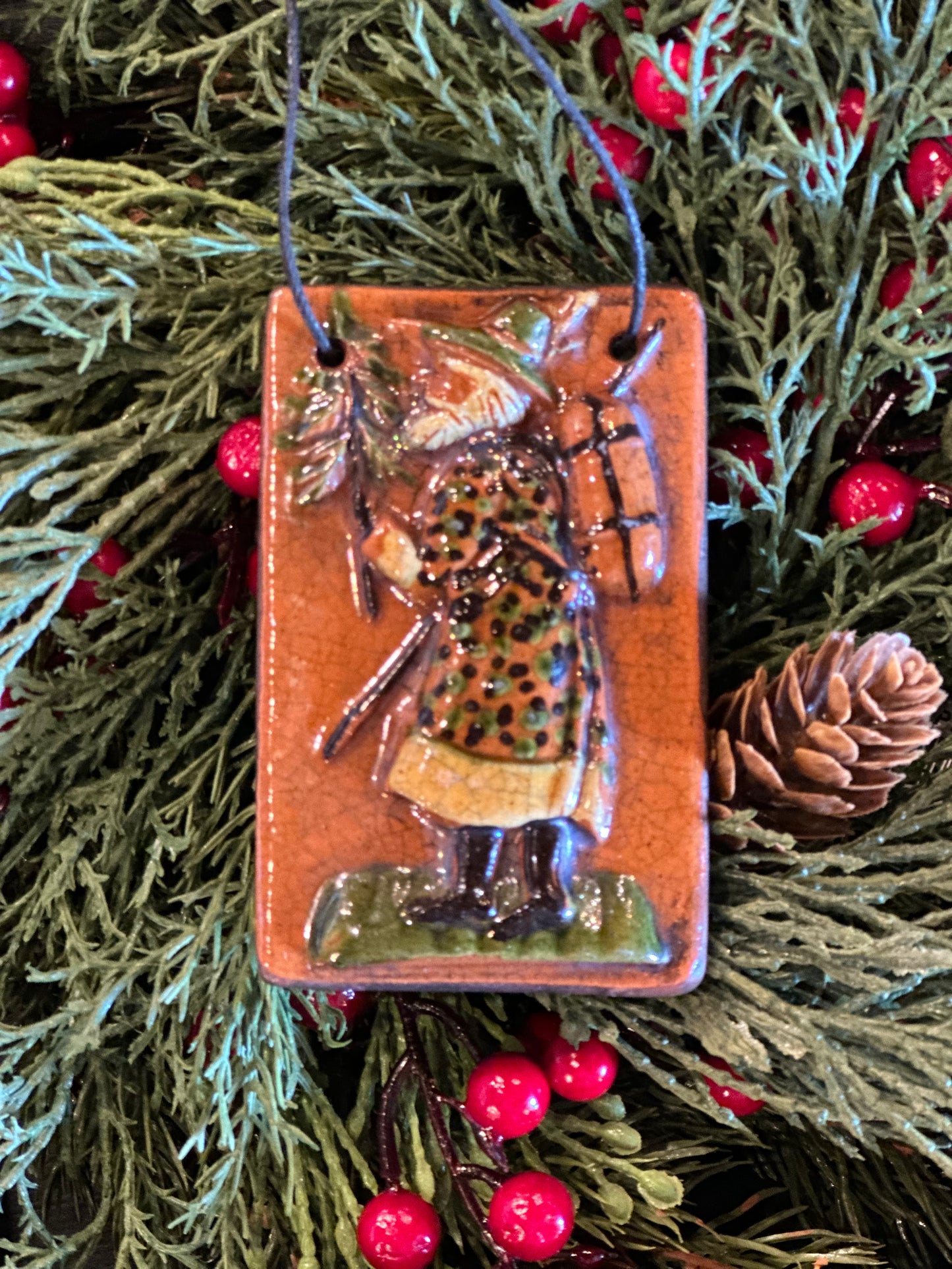 Shooner Striding Santa Ornament