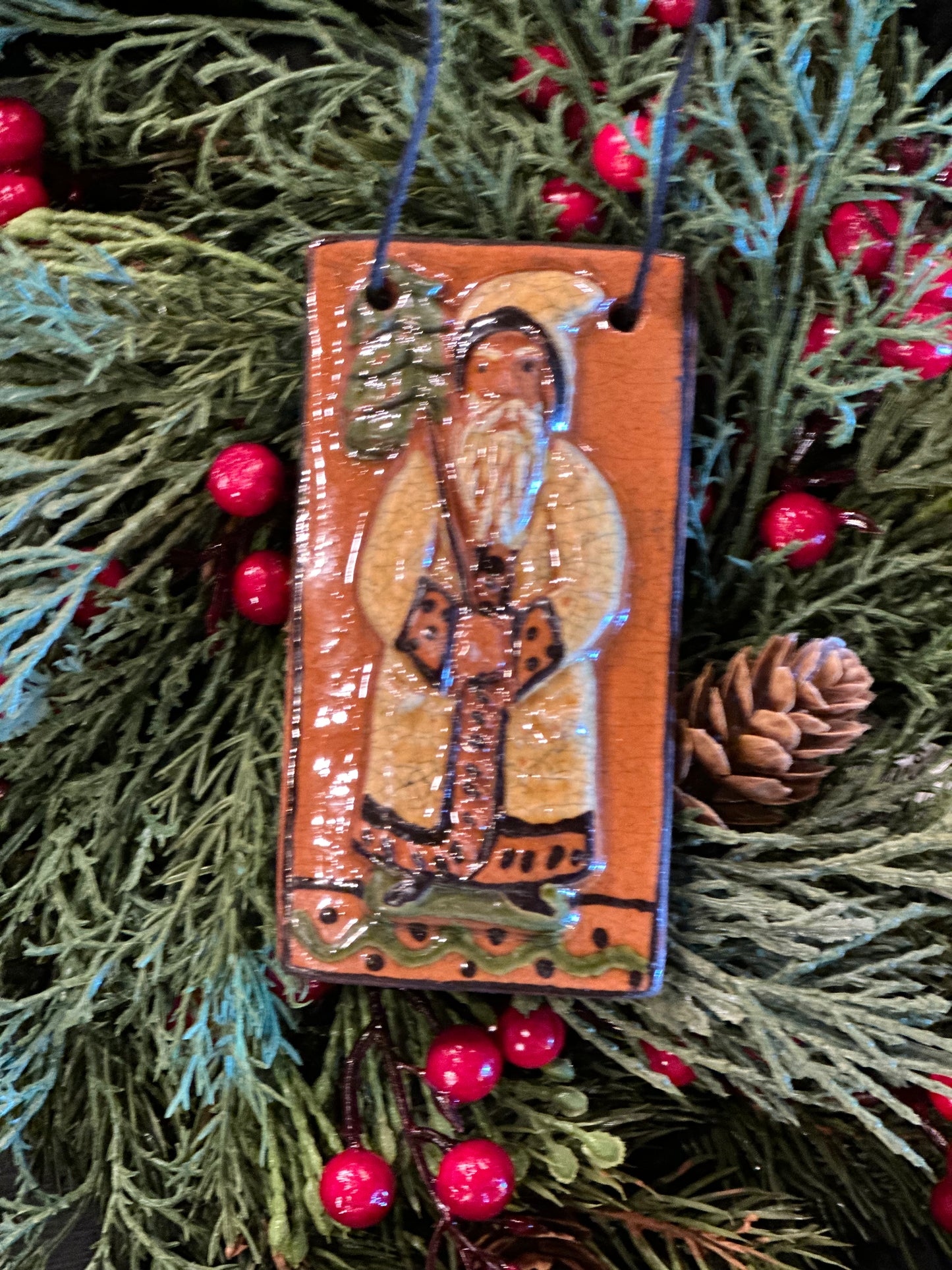 Shooner Standing Santa Ornament