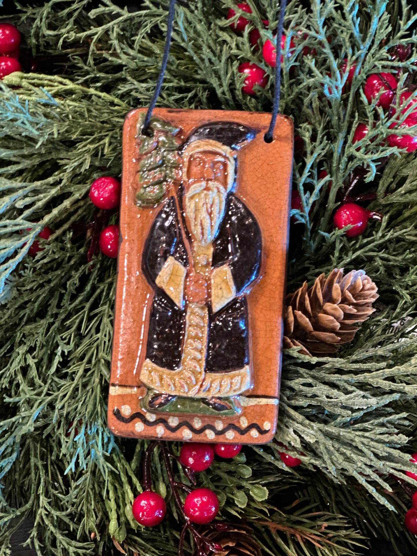 Shooner Standing Santa Ornament