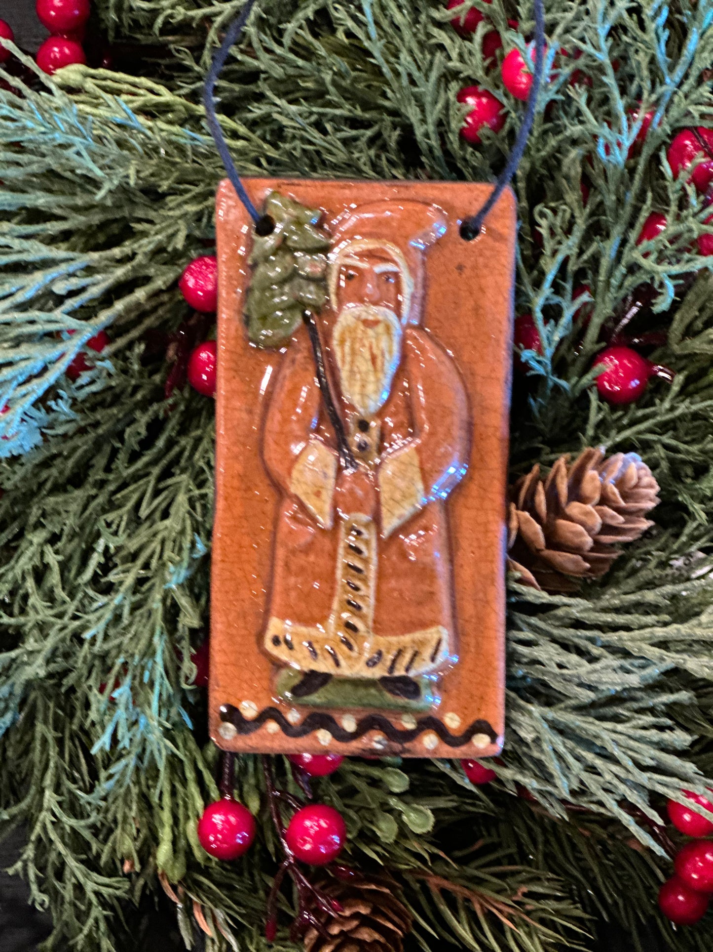 Shooner Standing Santa Ornament