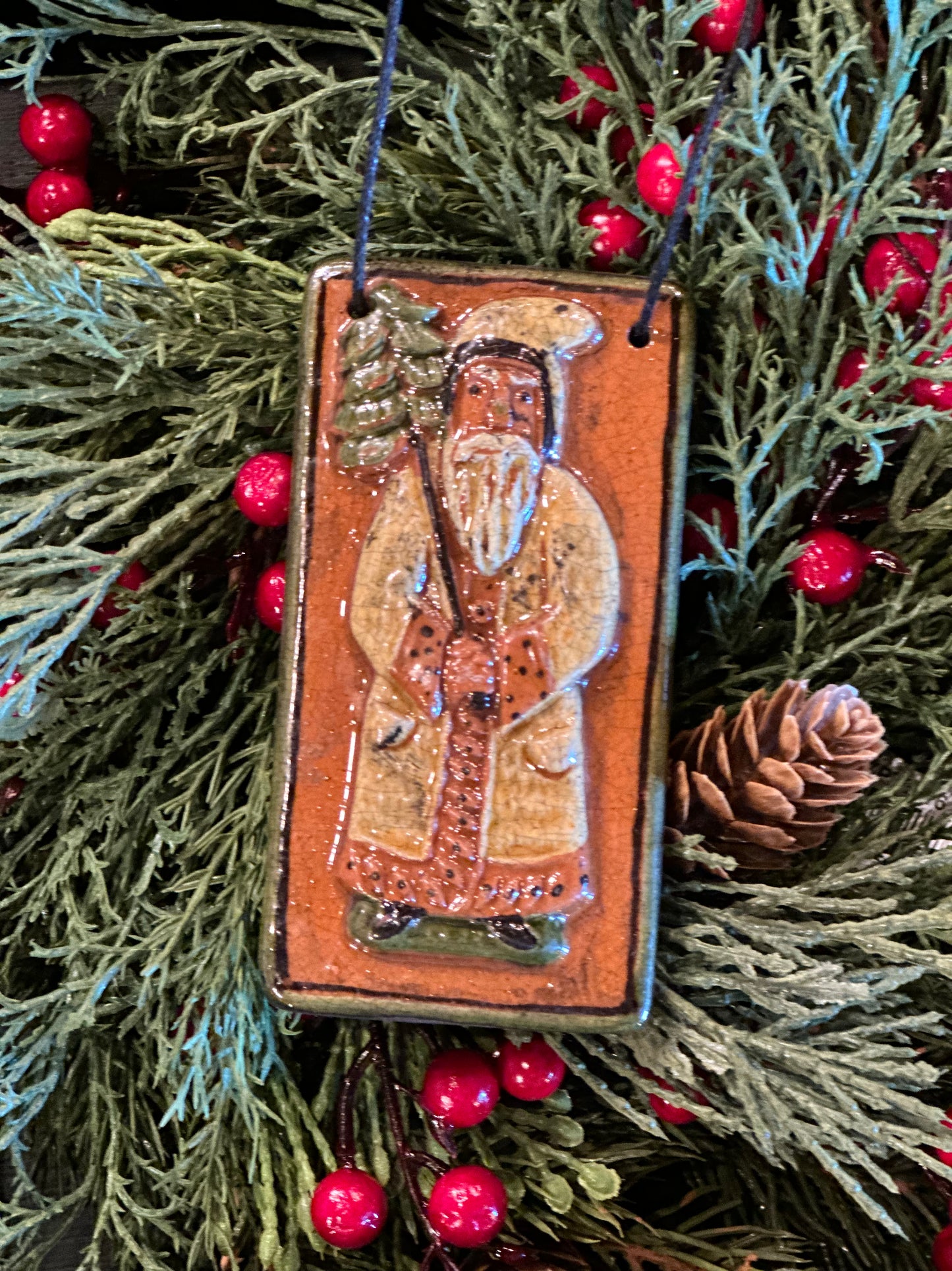 Shooner Standing Santa Ornament
