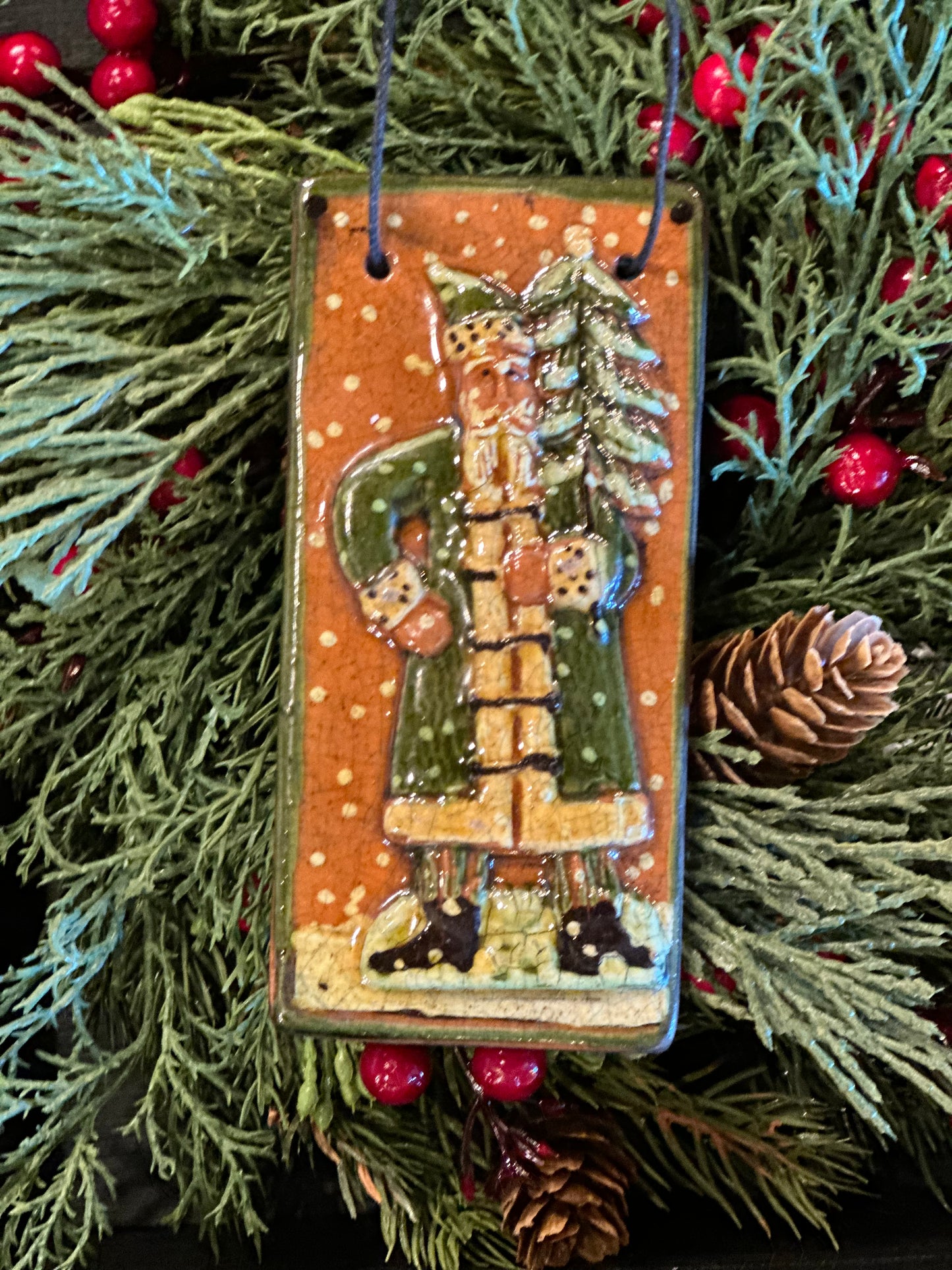 Shooner Tall Santa Ornament