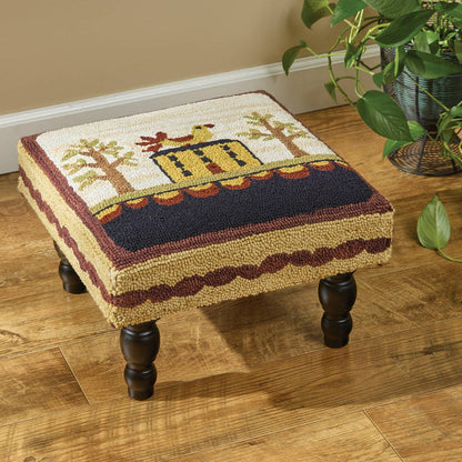 Bless Our Home Hooked Stool