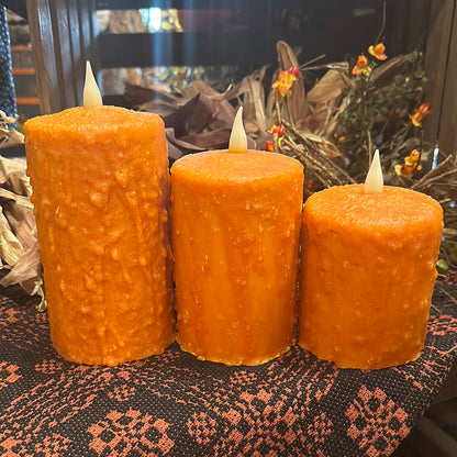 Wax Dipped Pillar Timer Candles