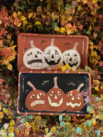 Red Oaks 3 Pumpkin Face Plate Fall