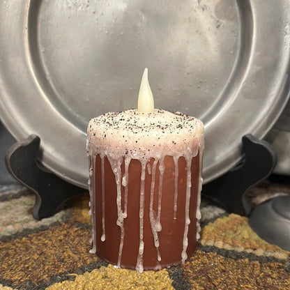 Wax Dipped Pillar Timer Candles