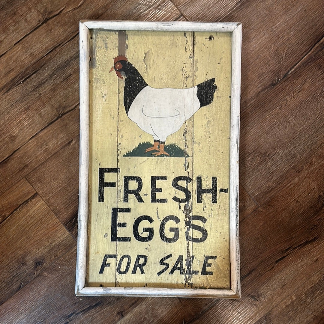 FRESH EGGS Pa. Tavern Sign