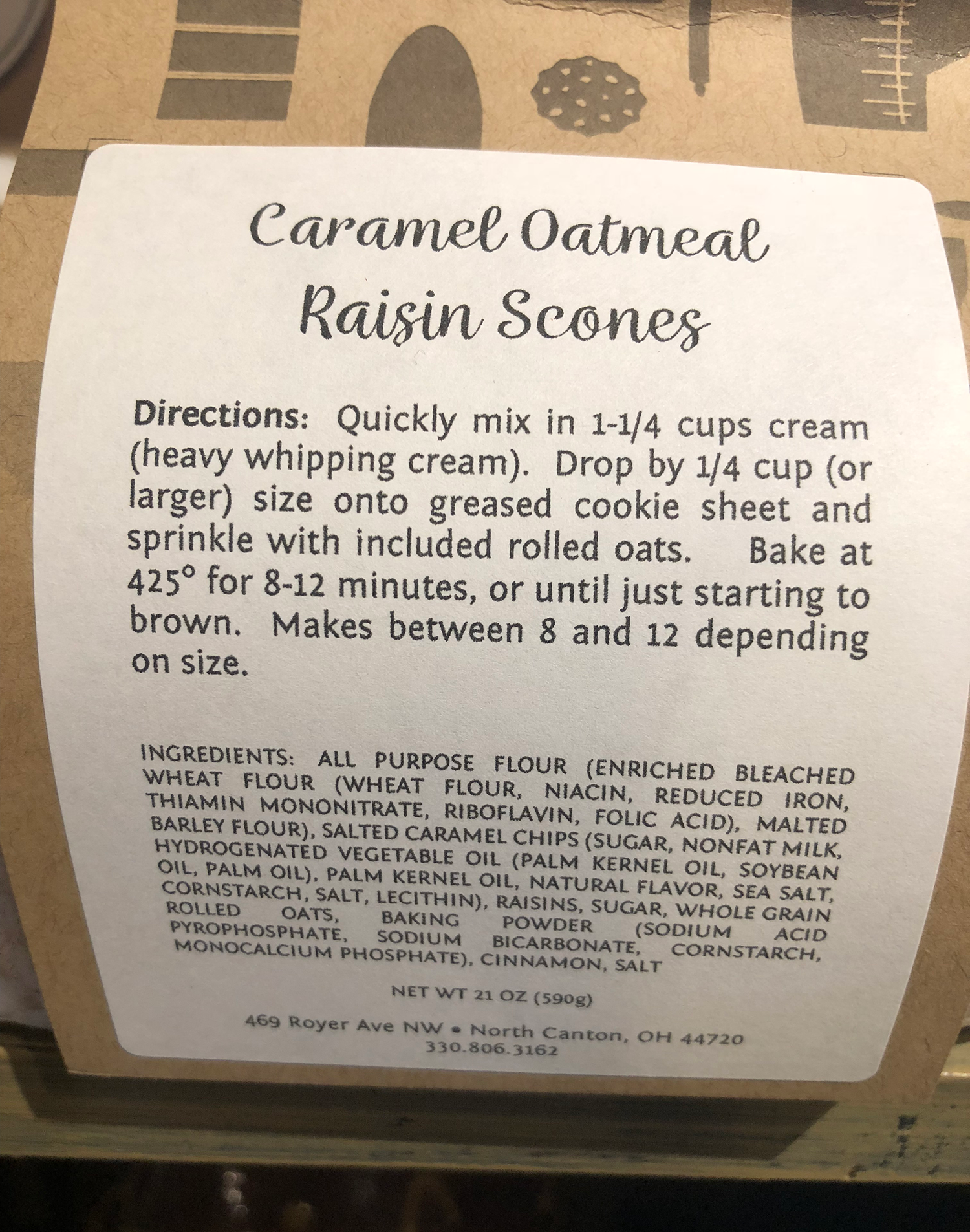 Caramel Oatmeal Raisin Scones from Scratch
