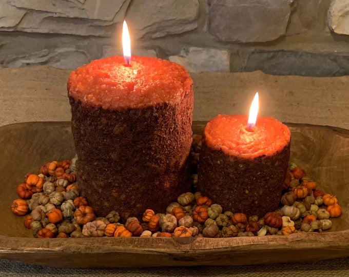 primitive candles cake