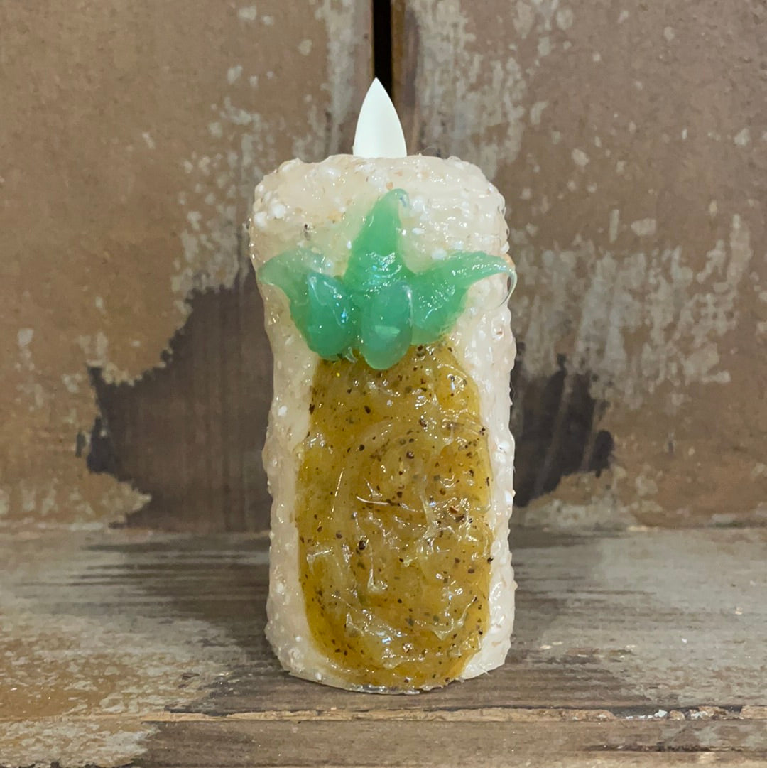 Pineapple 4” Moving Flame Candle