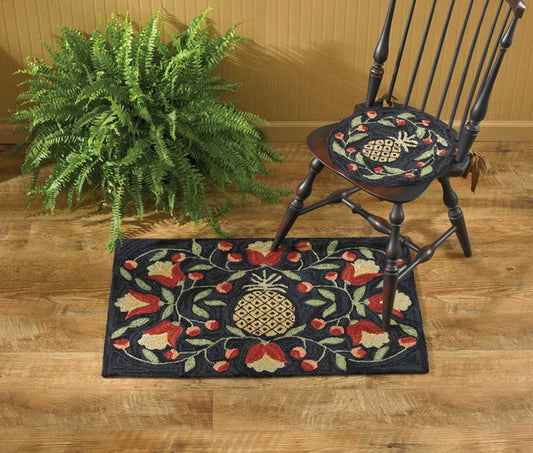 Pineapple Hooked Rug