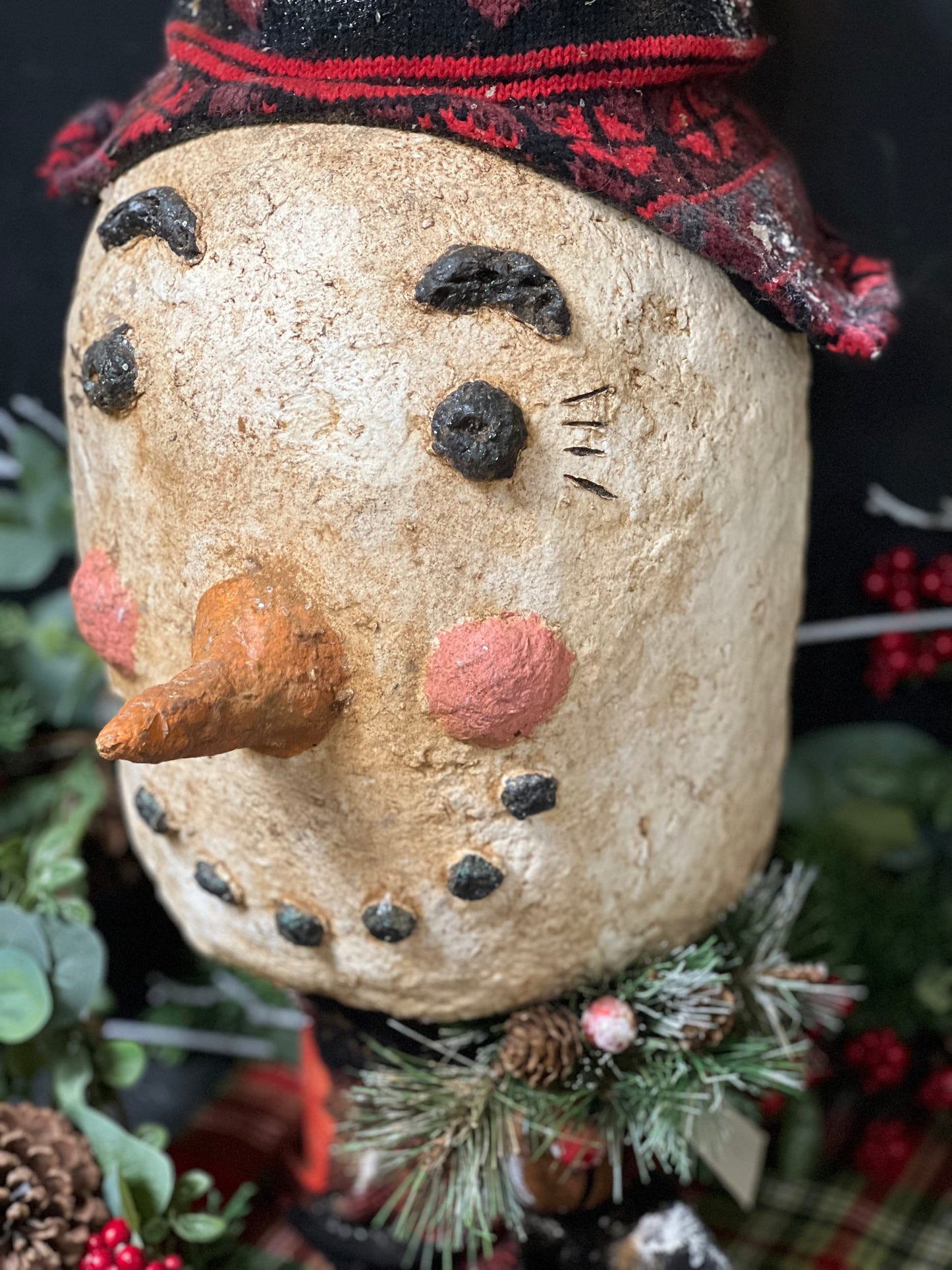 Krisnick Large Snowman Head Winter