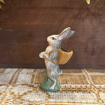 Stone Ridge Chalkware Bunny w/Basket Spring