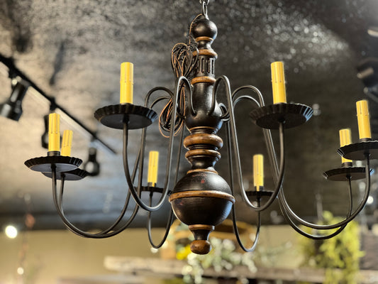 Katie’s Hamilton Wood Chandelier Black